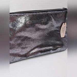 Victoria's Secret Silver Cosmetic Bag Nwt